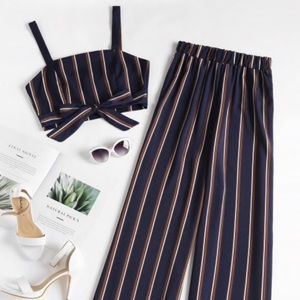Two-Piece striped pant suit